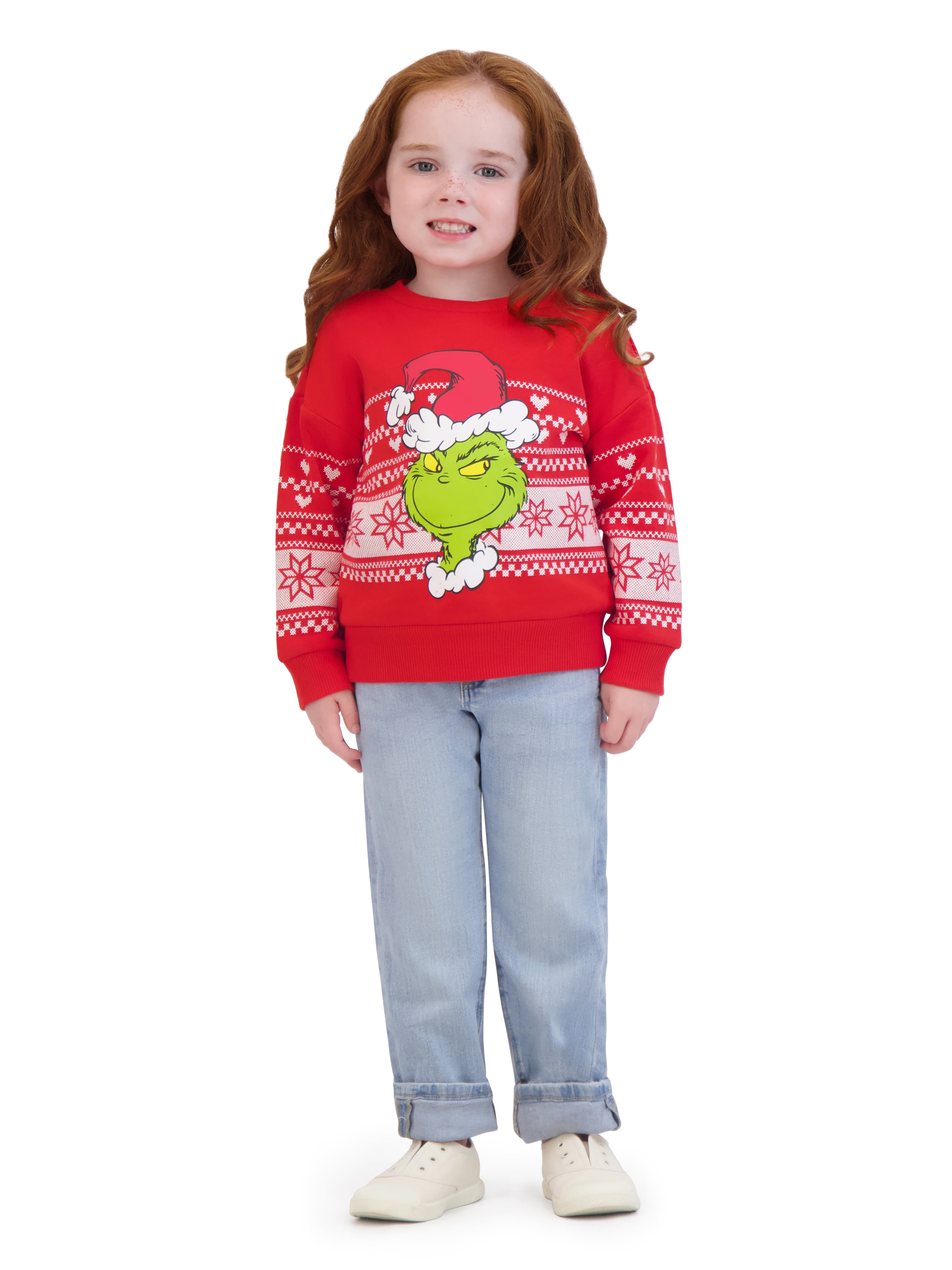 Dr. Seuss The Grinch Toddler Long Sleeve Sweatshirt, Sizes 12M-5T