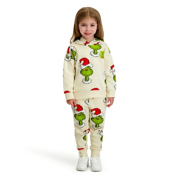 Dr. Seuss The Grinch Toddler Printed Sweatshirt and Jogger Set, Sizes 2T-5T