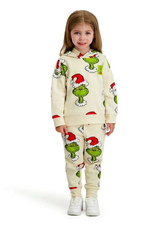 The Grinch Toddler Printed Sweatshirt and Jogger Set, Sizes 2T-5T