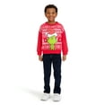 thumbnail image 1 of Dr. Seuss The Grinch Toddler Unisex Long Sleeve Red Sweatshirt, Sizes 12M-5T, 1 of 5