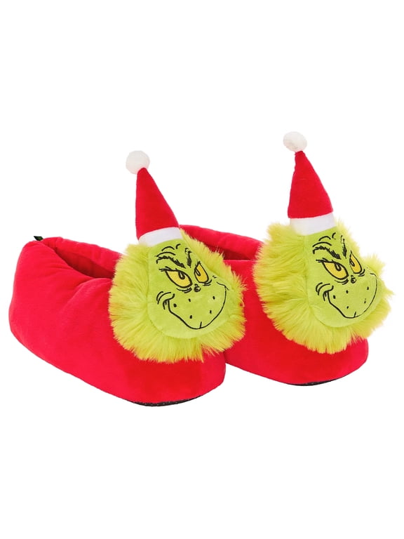 Who Stole Christmas Character Santa Grinch Slippers For Adults