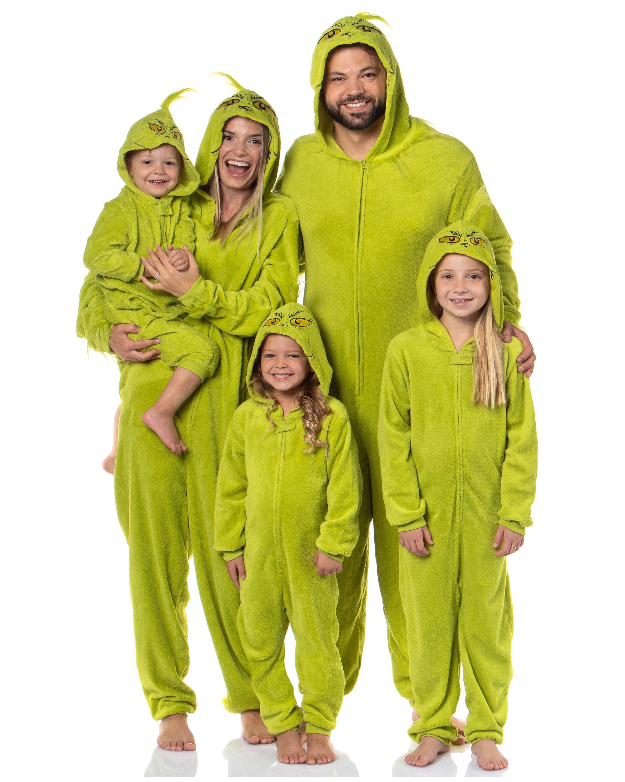 Dr. Seuss The Grinch Who Stole Christmas Hooded Costume Pajama Union ...