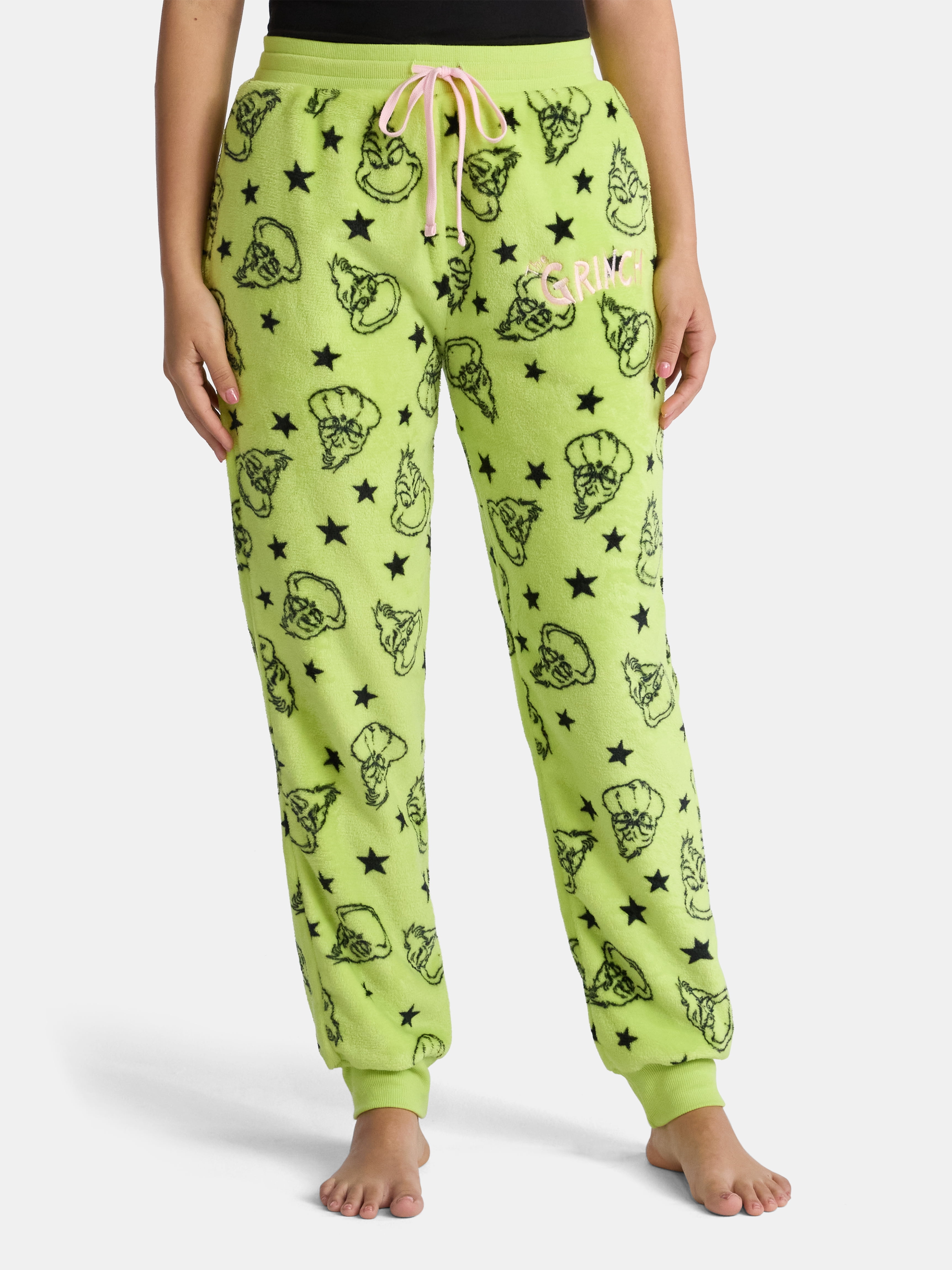 Dr. Seuss The Grinch Women's Plush Graphic Joggers, Sizes XXS-XXL
