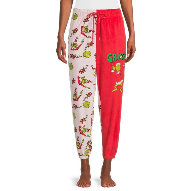 Dr. Seuss The Grinch Women's Sleep Velour Jogger Pants