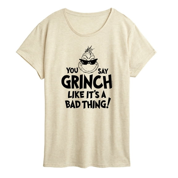 Dr. Seuss - The Grinch - You Say Grinch Bad Thing - Women's Short Sleeve Graphic T-Shirt