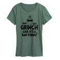thumbnail image 1 of Dr. Seuss - The Grinch - You Say Grinch Bad Thing - Women's Short Sleeve Graphic T-Shirt, 1 of 5