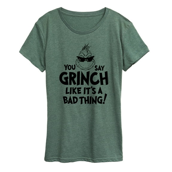 Dr. Seuss - The Grinch - You Say Grinch Bad Thing - Women's Short Sleeve Graphic T-Shirt