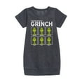 thumbnail image 1 of Dr. Seuss - The Many Moods Of Grinch - Toddler And Youth Girls Fleece Dress, 1 of 4