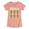 thumbnail image 1 of Dr. Seuss - The Many Moods Of Grinch - Toddler And Youth Girls Short Sleeve Graphic T-Shirt, 1 of 5