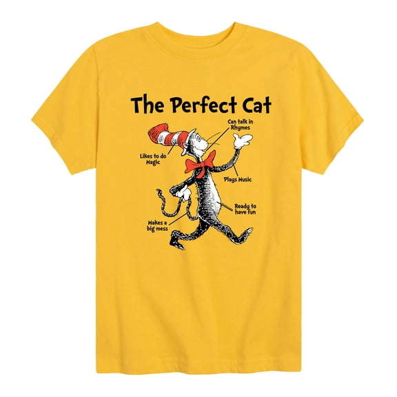 Dr. Seuss - Cat in the Hat The Perfect Cat - Toddler And Youth Short Sleeve Graphic T-Shirt