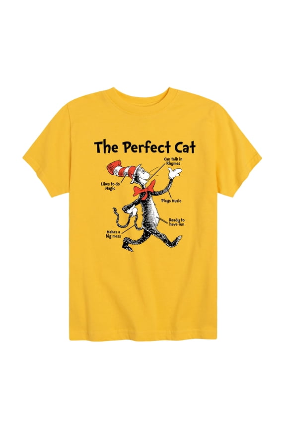 - Cat in the Hat The Perfect Cat - Toddler And Youth Short Sleeve Graphic T-Shirt