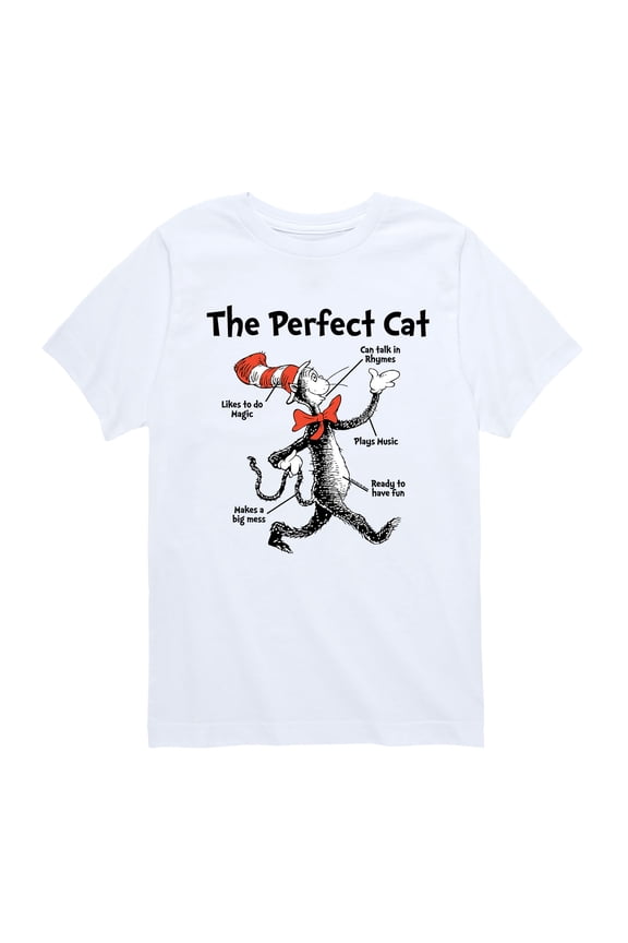 - Cat in the Hat The Perfect Cat - Toddler And Youth Short Sleeve Graphic T-Shirt