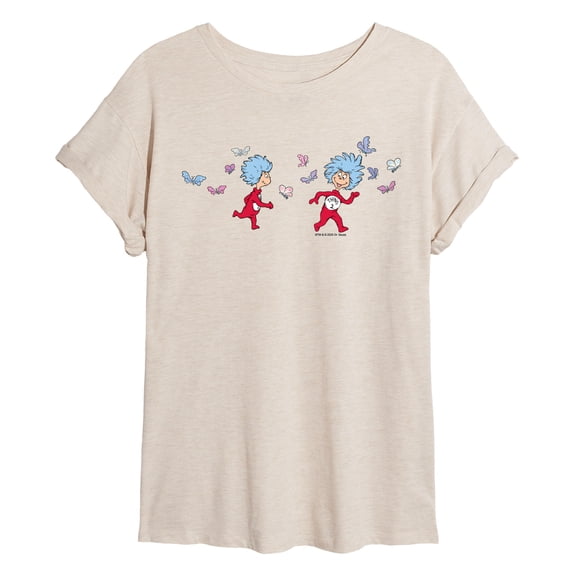 Dr. Seuss - The Things - Juniors Oversized Graphic T-Shirt