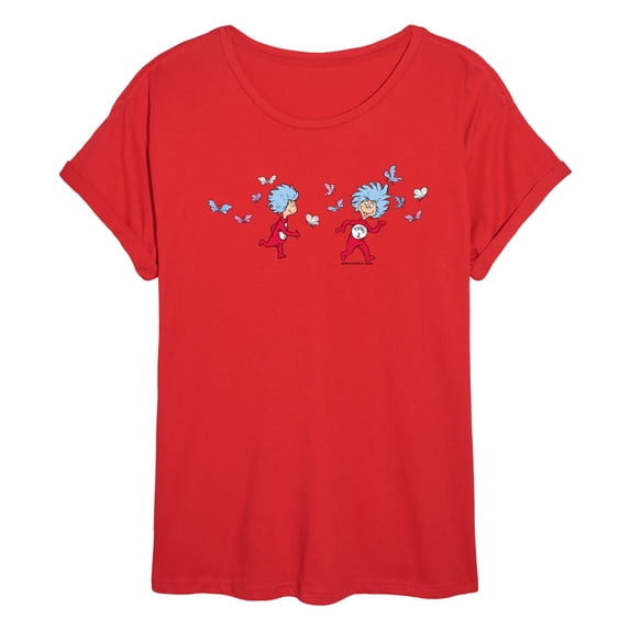 Dr. Seuss - The Things - Juniors Oversized Graphic T-Shirt