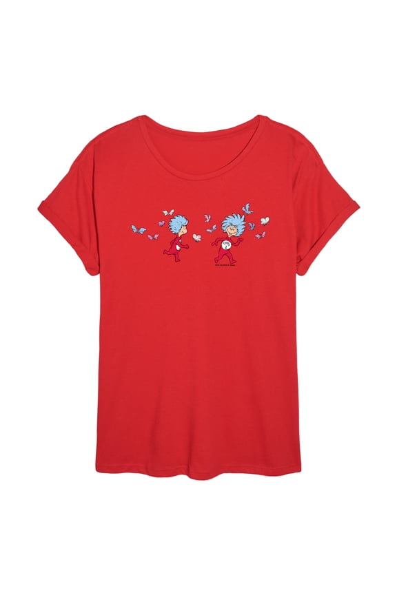 - The Things - Juniors Oversized Graphic T-Shirt