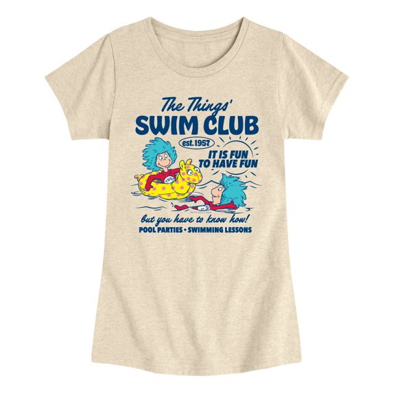 Dr. Seuss - The Things Swim Club - Youth Girls Short Sleeve T-Shirt