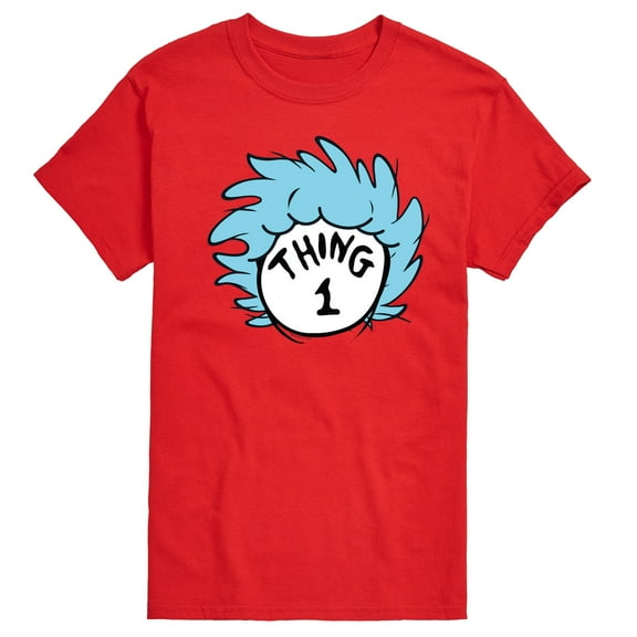Dr. Seuss - Thing 1 Costume - Men's Short Sleeve Graphic T-Shirt