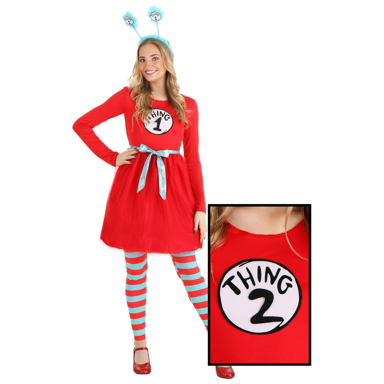 Dr. Seuss Thing 1 & Thing 2 Costume Womens XL 