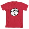 thumbnail image 1 of Dr. Seuss Thing 1 Youth Red Crew Neck Short Sleeve T-shirt-6, 1 of 4