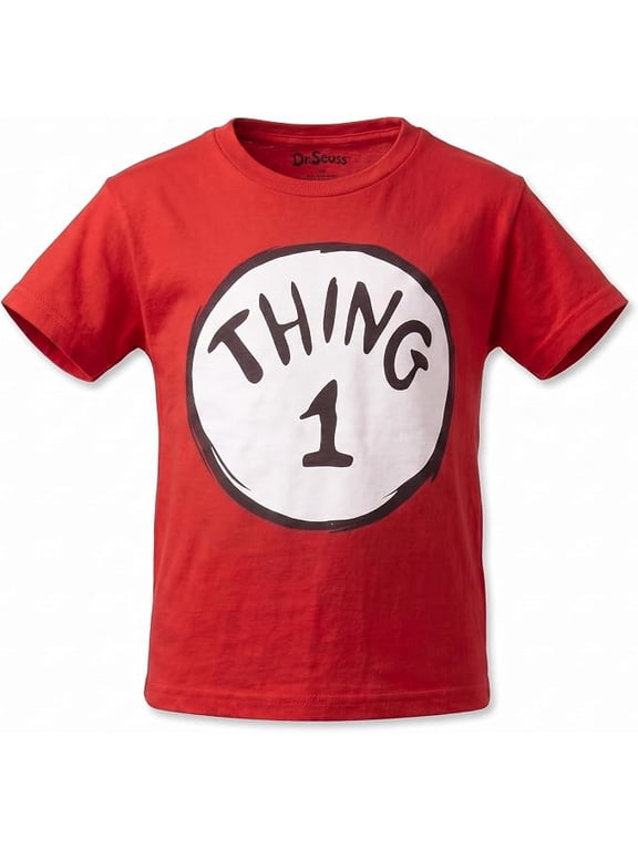 Dr Seuss Thing 1 or Thing 2 Kids T-Shirt Children’s Character Costume Tee
