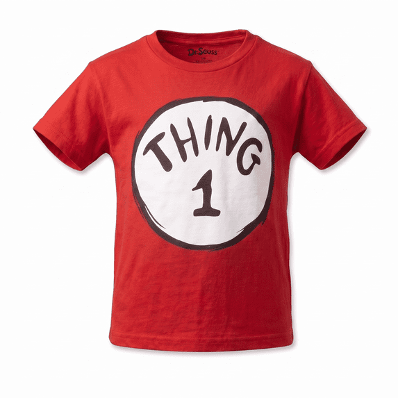 Dr Seuss Thing 1 or Thing 2 Kids T-Shirt Children’s Character Costume Tee