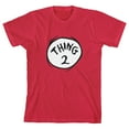 thumbnail image 1 of Dr. Seuss Thing 2 Youth Red Crew Neck Short Sleeve T-shirt-14, 1 of 3