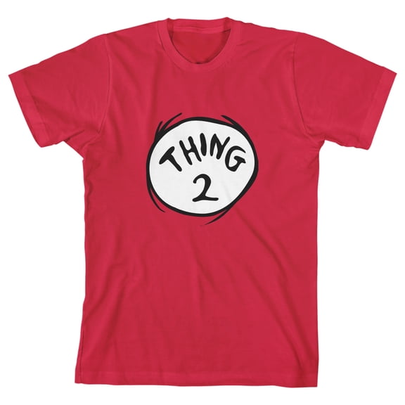 Dr. Seuss Thing 2 Youth Red Crew Neck Short Sleeve T-shirt-8
