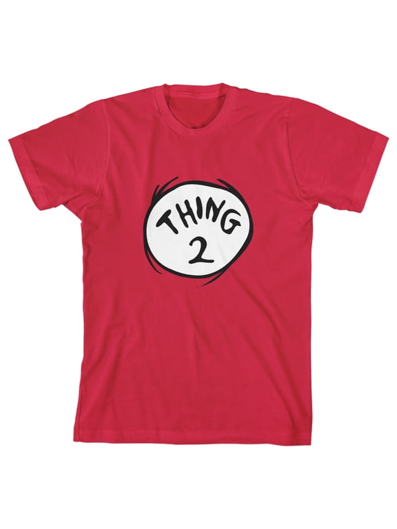 Dr. Seuss Thing 2 Youth Red Crew Neck Short Sleeve T-shirt-8