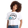 thumbnail image 1 of Dr. Seuss - Thing One - Juniors Cropped Cotton Blend T-Shirt, 1 of 6