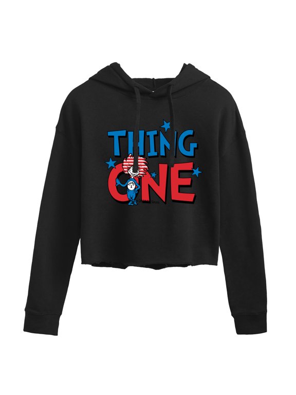 - American Thing One Women's Cropped Graphic Hoodie