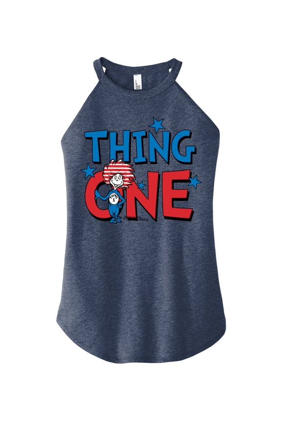 - Thing One - Juniors High Neck Tank Top