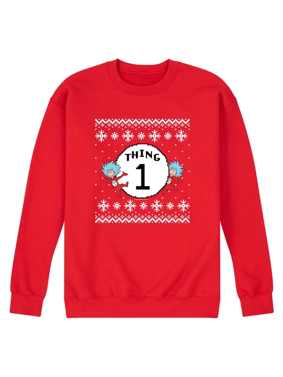 - Thing One Sweater Men's Graphic Fleece Sweatshirt