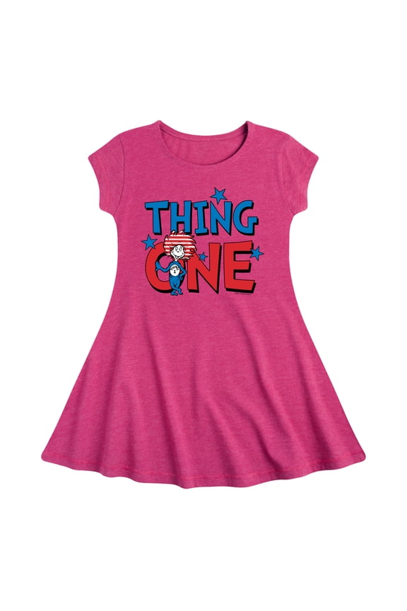 - American Thing One - Toddler And Youth Girls Fit And Flare Dress