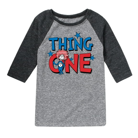 Dr. Seuss - American Thing One - Toddler And Youth Raglan Graphic T-Shirt