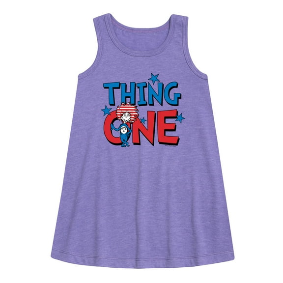 Dr.Seuss - American Thing One - Toddler and Youth Girls A-line Dress