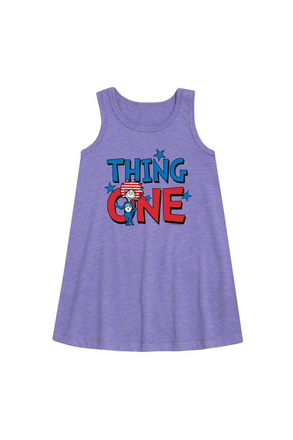 Dr.Seuss - American Thing One - Toddler and Youth Girls A-line Dress