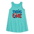 thumbnail image 1 of Dr.Seuss - American Thing One - Toddler and Youth Girls A-line Dress, 1 of 4