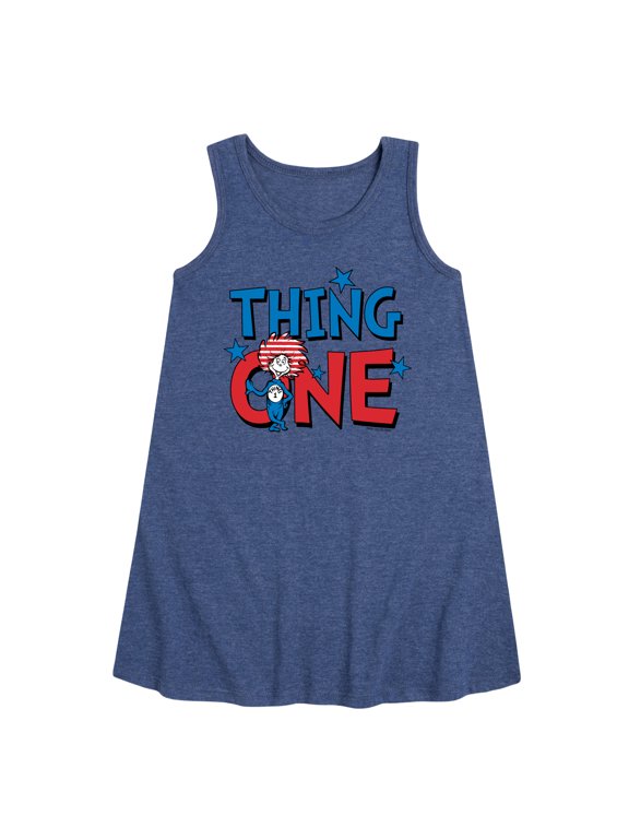 Dr.Seuss - American Thing One - Toddler and Youth Girls A-line Dress
