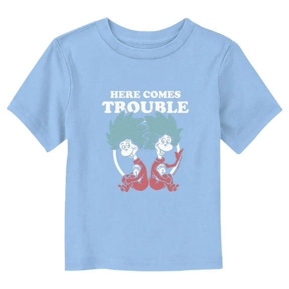 Dr. Seuss Thing One and Thing Two Here Comes Trouble Graphic T-Shirt