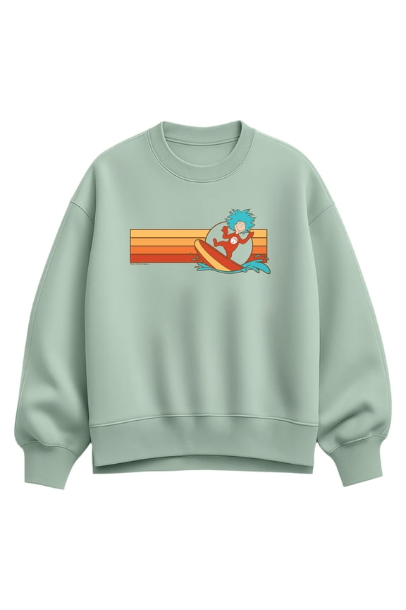 - Thing Surf - Ladies Oversized Fleece Crew Sweatshirt