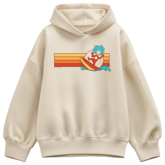 Dr. Seuss - Thing Surf Oversized Fleece Hoodie Sweatshirt