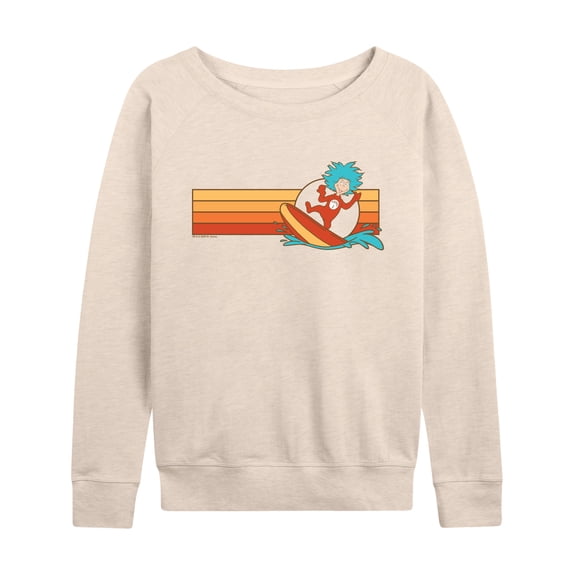 Dr. Seuss - Thing Surf - Women's French Terry Long Sleeve Pullover