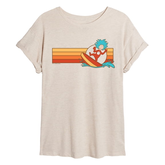 Dr. Seuss - Thing Surf - Women's Oversized Graphic T-Shirt