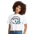 thumbnail image 1 of Dr. Seuss - Thing Two - Juniors Cropped Cotton Blend T-Shirt, 1 of 6