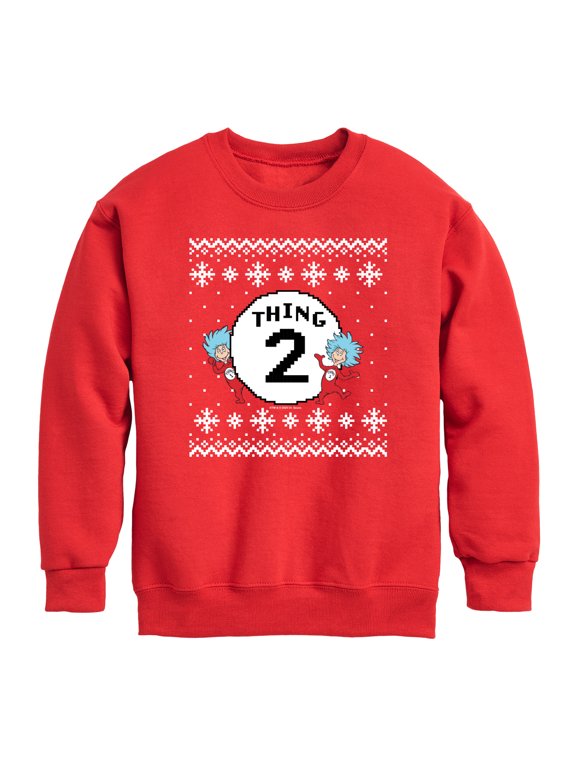 - Thing Two Sweater Boys' Graphic Long Sleeve Fleece Sweatshirt