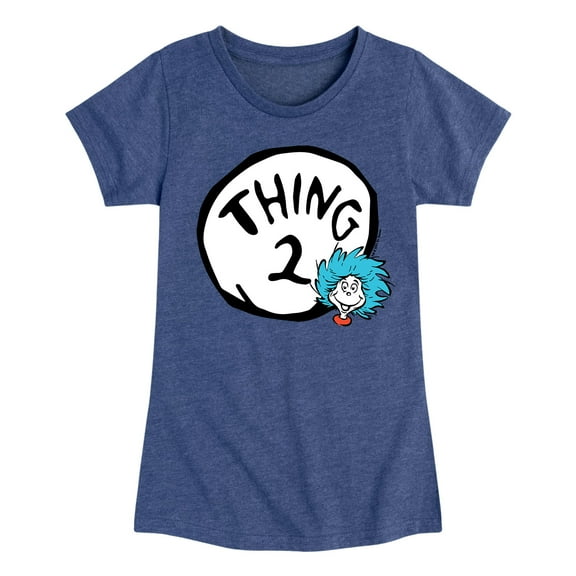 Dr. Seuss - Thing Two - Toddler And Youth Girls Fitted Short Sleeve Graphic T-Shirt