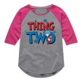 thumbnail image 1 of Dr. Seuss - American Thing Two - Toddler And Youth Girls Raglan Graphic T-Shirt, 1 of 4