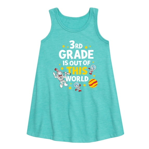 Dr. Seuss - Third Grade Out Of This World - Youth Girls A-line Dress