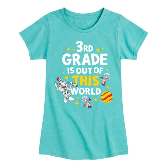 Dr. Seuss - Third Grade Out Of This World - Youth Girls Short Sleeve Graphic T-Shirt