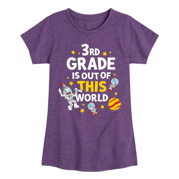 Dr. Seuss - Third Grade Out Of This World - Youth Girls Short Sleeve Graphic T-Shirt
